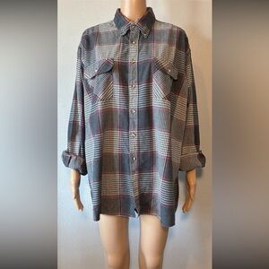 Vintage Jonathan Quale Men's Shirt Size 1X Plaid Button Down Long Sleeve Pockets
